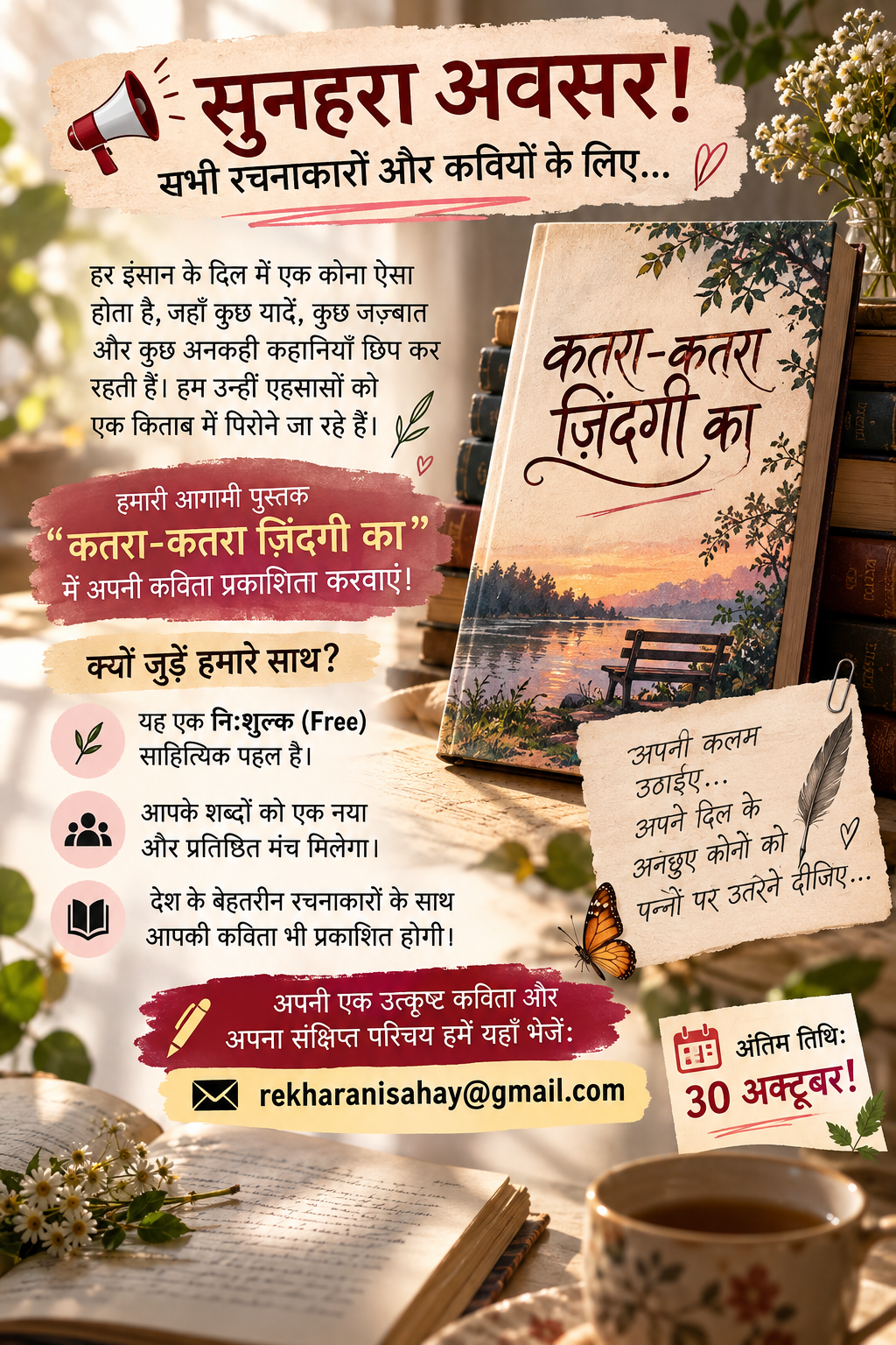 सुनहरा अवसर - कतरा-कतरा ज़िंदगी का